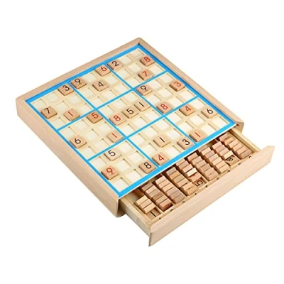 Image of Larcele Wooden Number Puzzles Sudoku Board Games SD 02