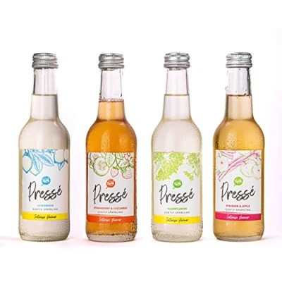 Image of Barn Farm Drinks Presse Mixed Case 12 x 250ml Glass Bottles Soft Drink Mixers