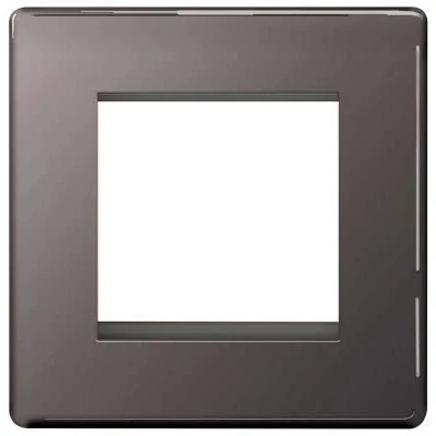Image of BG FBNEMS2 01 Front Plate Screwless, Black Nickel 2 Module
