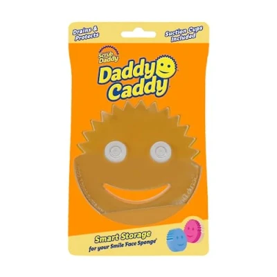 Image of Scrub Daddy Holder for Sink Caddy Dish Sponge &amp; Cleaning Organiser, Quick Dry Kitchen Accessory, Bathroom Washing Accessories, Under