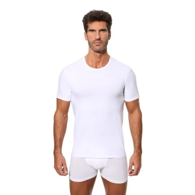 Image of Abanderado Mens Short sleeved, round neck T shirt for men A0DGP. Everyday comfort and style. White Size X Large