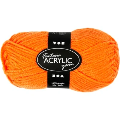 Image of 421709 50g 80m Neon Orange Acrylic Double Knit Wool