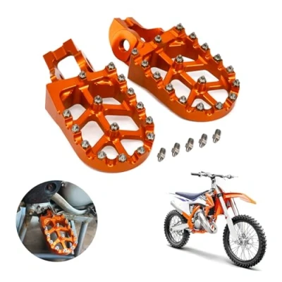 Image of Foot Pegs Footpegs Footrests Pedals Rests CNC MX For 85 125 150 250 300 350 450 500 SX XC W F EXC FACTORY EDTION TC FC FE TE FS TX FX Motorcycle