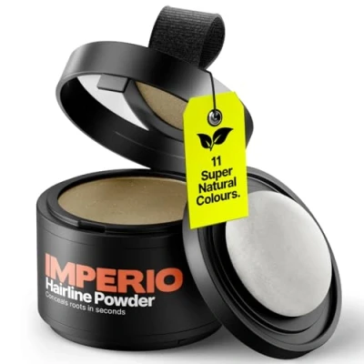 Image of IMPERIO Root Powder Hair Concealer for Thickening Women and Men, Waterproof Makeup Concealing Roots 4 g (Dark Blonde)
