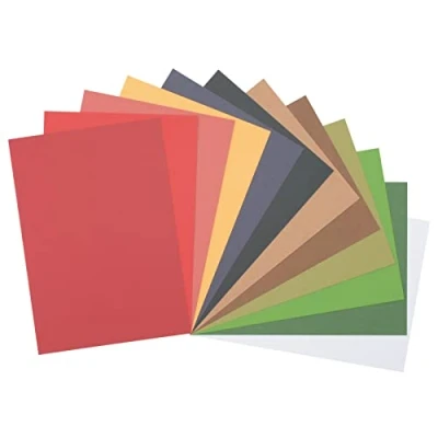 Image of Florence Cardstock Textured Multicoloured Coloured Card Making Supplies A4 Christmas 24 Sheets Paper for Scrapbooking, and Other Crafts 216 GSM