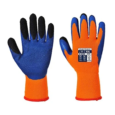 Image of Portwest A185 Cold Protection Duo Thermal Glove Orange/Blue, Large