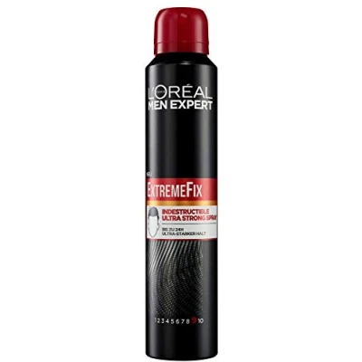 Image of LOréal Men Expert Extreme Fix Indestructible Spray: Extra Strong Styling Hair Spray; Any Type; Hold &amp; Quick Drying 200 ml