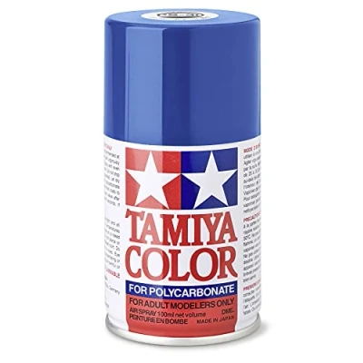 Image of TAMIYA 86030 PS 30 Brilliant Blue Polycarbonate 100 ml Spray Paint for Plastic Model Making, Making and Craft Accessories, Paints (Pack of 1)
