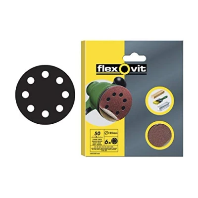 Image of Flexovit Hook &amp; Loop Sanding Disc 125mm Assorted (Pack 25) FLV26710