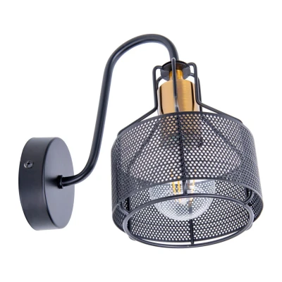 Image of Näve Foro wall lamp, one bulb, black/gold