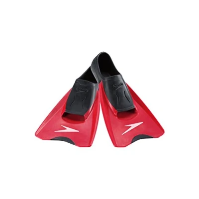 Image of Speedo unisex adult Swim Training Switchblade Fin, Black/Red, M Men s Shoe size 7 8 Women 9 10 US