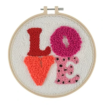 Image of Trimits Punch Needle Hoop Kit, 20.3cm (8in), Love