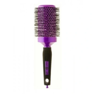 Image of Head Jog 91 Purple Radial Brush. Ceramic Coating Barrel with Nylon Bristle &amp; Rubber Handle. Lightweight Durable Hair Brush for Hairdressing. Reduce Frizz Healthy Looking Hair. (60mm)