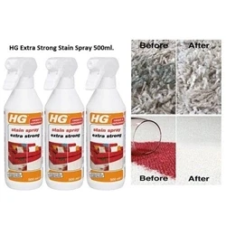 Image of HG Stain Remover Extra Strong, Carpet Cleaner Spray &amp; Upholstery by Cleaning Products, Removes Deely Ingrained Marks, Effective for Most Types of Fabrics 500ml (144050106)