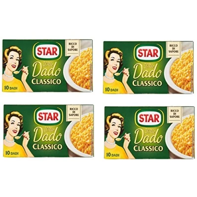 Image of Star &quot;Il Mio Dado Classico&quot; Bouillon Cubes, Classic Taste Pack of 4 10 Cubes Boxes, 10g Each Cube