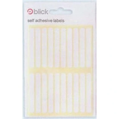 Image of Blick Labels, White, Self Adhesive Stickers, Rectangular, 6mm x 50mm, 140 for Home, Office, Family, School, Letters, Address