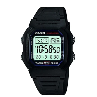 Image of Casio Men&#039;s W800H 1AV Classic Sport Watch with Black Band, Black,