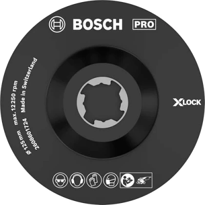 Image of Bosch Professional 2608601724 SCM Backing Pad (with Positioner, X LOCK, Diameter 125 mm)