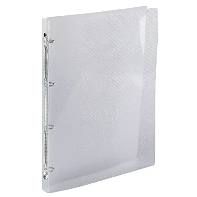 Image of Exacompta Ref. 51194E 1 Flexible binder in PP crystal 4 round rings, diameter 15 mm Spine 20 External dimensions: 32 x 25 cm Format to file A4 Colour:
