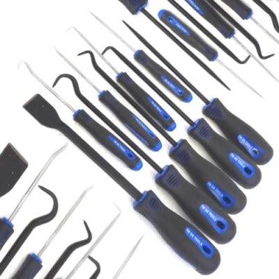 Image of Dunnet Tools 9 Piece Pick and Hook Set Gasket Scraper Hose Removal Pry Pullers Garage Tool Seal Puller Kit Automotive Mechanics Professional DIY