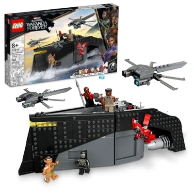 Image of LEGO Marvel Black Panther: War on The Water, 76214 Wakanda Forever Buildable Boat Toy for Kids with 2 Drones, Avengers, Super Hero Underwater Adventures