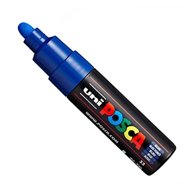 Image of Uni POSCA PC 7M Paint Marker Art Pens Large Bullet Nib 4.5 5.5mm 15 Colours New for 2017 Blue