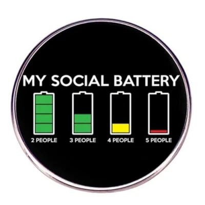 Image of maiyixiang My Social Battery Brooch Pin Lapel Enamel Pins Mental Health Funny Mood
