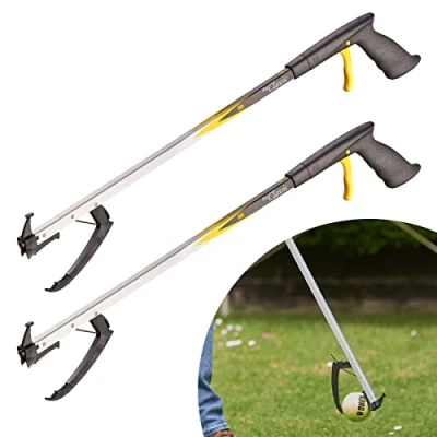 Image of 2 Pack The Helping Hand Company Classic Reacher Grabber. 1 x 26&quot;/66cm &amp; 32&quot;/81cm. Long Handled Grabber Stick for Elderly, Disabled, Pregnant, or Anyone Struggling When Bending and Reaching