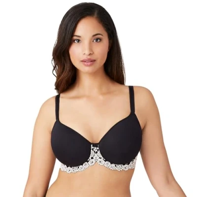 Image of Wacoal Womens Embrace Lace Contour Bra Black material_polyamide Size 34B