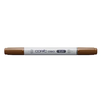 Image of COPIC Ciao Coloured Marker Pen (E 25) Caribe Cocoa, For Art &amp; Crafts, Colouring, Graphics, Highlighter, Design, Anime, Professional Beginners, Supplies Colouring Books
