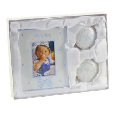 Image of Christening Gift My First Curl / Tooth &amp; Frame It&#039;s A Boy