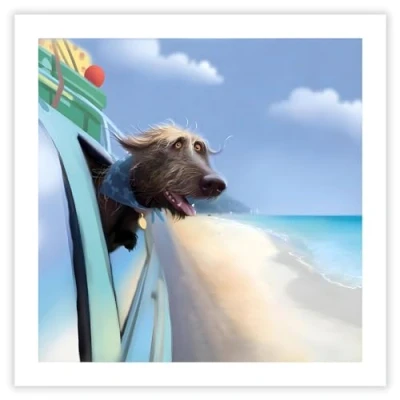 Image of Birthday/Blank Greeting Card for Him/Her Male/Female Funny Artistic Dog Design General Suitable Any Occasion Made in the UK Eco Friendly