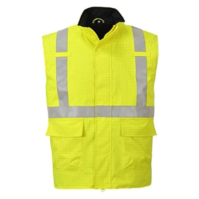 Image of Portwest Bizflame Rain Hi Vis Antistatic FR Bodywarmer, Size: L, Colour: Yellow, S776YERL
