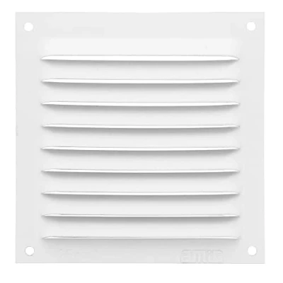 Image of Amig Square Aluminium Grille Ventilation Grills for Air Outlet Ideal Kitchen and Bathroom Ceiling Measures 100 x mm White