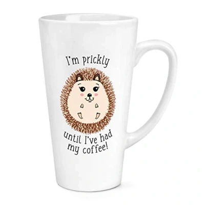 Image of I&#039;m Prickly Until I&#039;ve Had My Coffee Hedgehog 17oz Large Latte Mug Cup