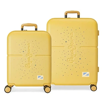 Image of Pepe Jeans Jane Suitcase Set, 48 x 70 28 cm, Lemon Tree, 48x70x28 cms, Set