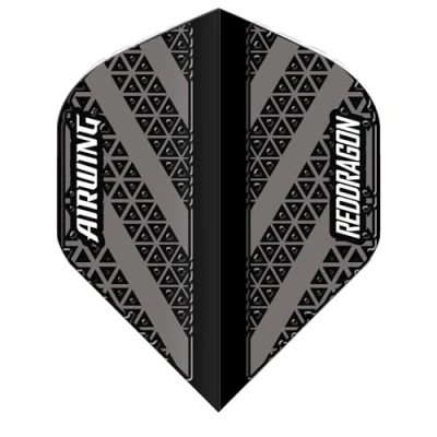 Image of RED DRAGON Airwing Unique Moulded Black &amp; Grey Standard Dart Flights 1 Set Per Pack (3 in total)