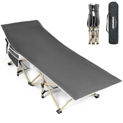 Image of OVERMONT Oversized Folding Camping Bed for Adults,75 * 28&quot; Extra Wide,2400D Oxford fabric,550lbs Load Capacity,Heavy Duty Sleeping Cots with Carry Bag, Portable Travel Camp Beds