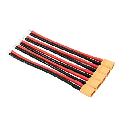 Image of BDHI 5pcs XT30 Plug XT 30 Male Connectors with 10cm 16awg Slicone Wire for RC LiPo Battery FPV Turnigy/Zippy(BDHI 18)