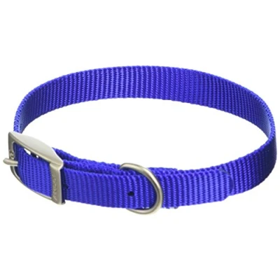 Image of Ancol Heritage Nylon Collar Blue 20 26cm Sz 1