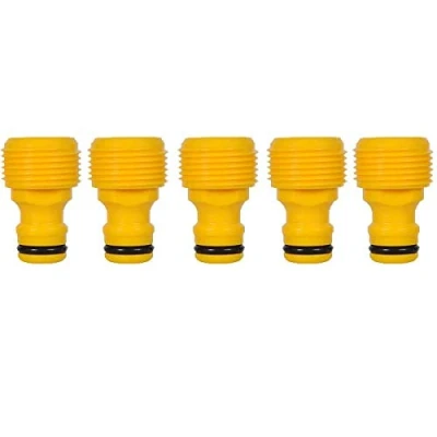 Image of 5 x Hozelock 2289 Garden Hose Threaded Adaptor 3/4in BSP Male Thread 3/4