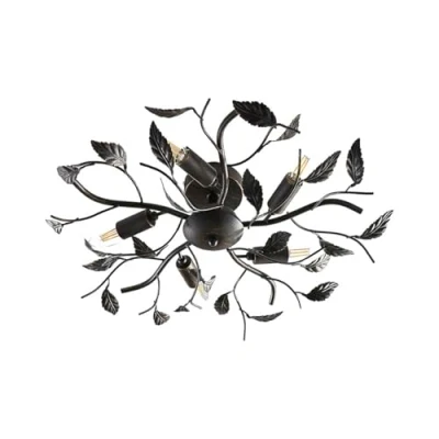 Image of Lindby ceiling lamp Yos, 5 bulb, 58cm, black copper, metal