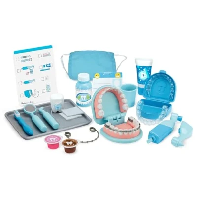 Image of Melissa &amp; Doug Super Smile Dentist Kit for Kids Role Play Toys 3+ Year Old Girls Educational 3 Boys Montessori Age 3,8.89 x 27.18 34.29 centimeters