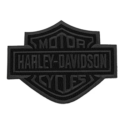 Image of Harley Davidson Bar &amp; Shield Blackout Patch 4 Inch