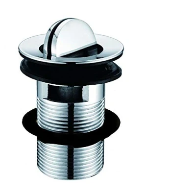Image of Chrome Slotted Basin Sink Waste with Flip Top Swivel Plug WST4013 Bathroom