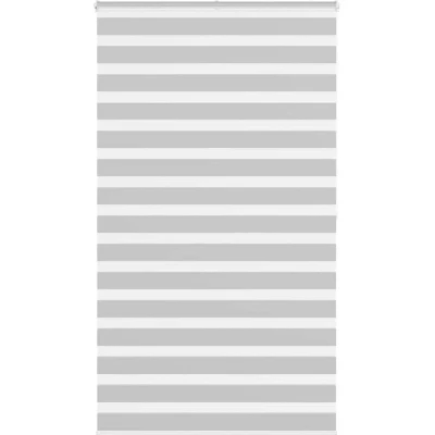 Image of vidaXL Zebra Blind Light Grey 120x200 cm Fabric Width 115.9 Polyester
