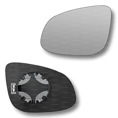 Image of Less4spares Replacement Wing Mirror Glass Left Compatible with Renault Kangoo 2013 2021 CLIP ON Passnager Near Side N/S Heated Convex