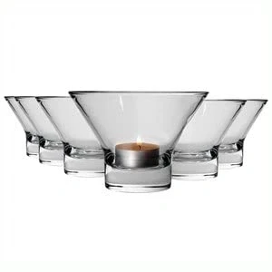 Image of Bormioli Rocco Ypsilon Candle Tealight Decoration Bowls 130mm Pack of 6