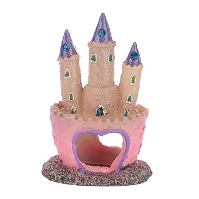 Image of Pssopp Aquarium Resin Castle Ornaments Cartoon Shape Landscape Decoration Fish Tank Artificial Simulation Decor