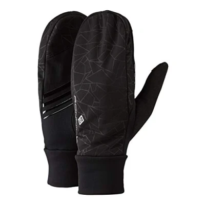 Image of Ronhill Unisex Winter Mitt Glove, All Black, M UK